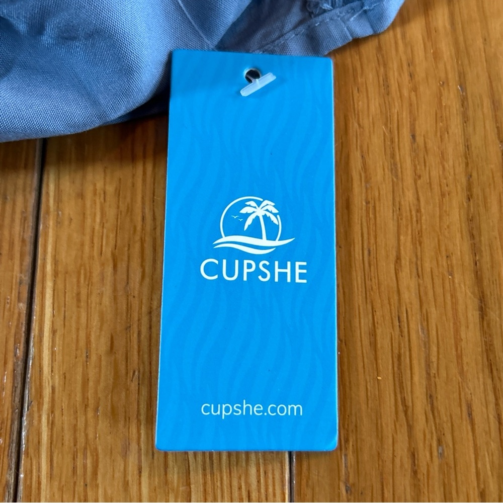 NWT Cupshe Blue Strapless Maxi Dress- size small - Picture 5 of 8